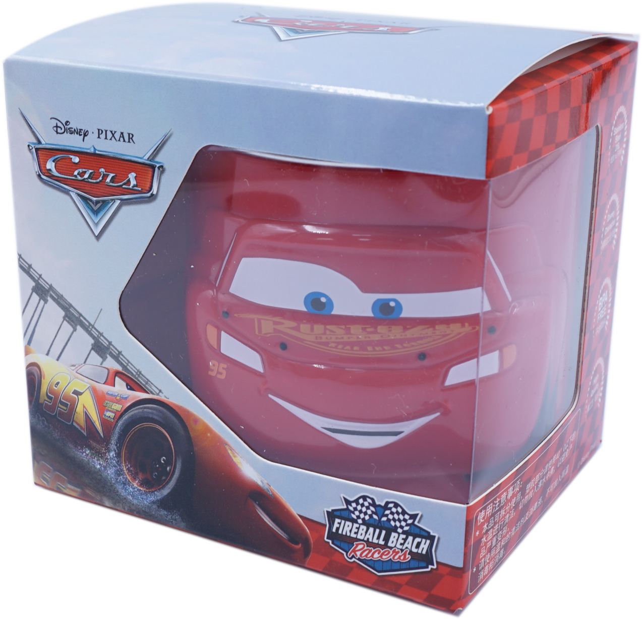 Ly giữ nhiệt Disney có nắp hình Cars nổi 3D cho bé 260ml - LYCARS