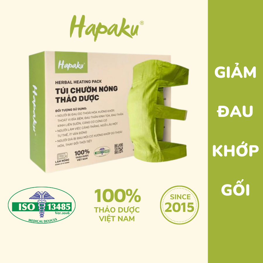 Túi chườm nóng thảo dược giảm đau khớp gối dùng lò vi sóng - Hapaku