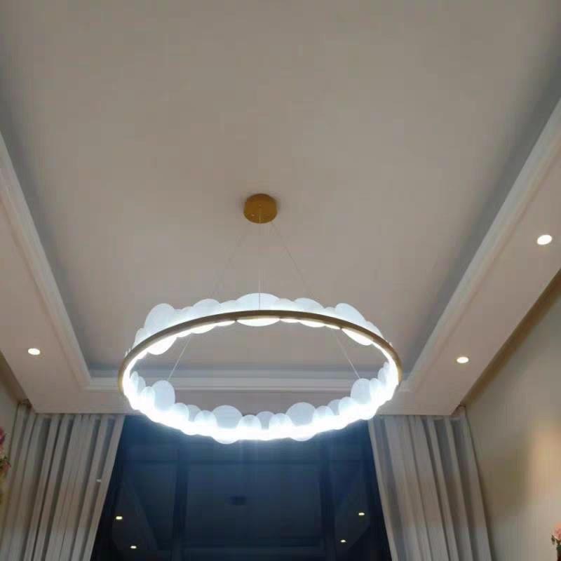 Đèn Thả Led Trang Trí Phòng Khách, Đèn Đường Kính 60cm Ánh Sáng 3 Chế Độ