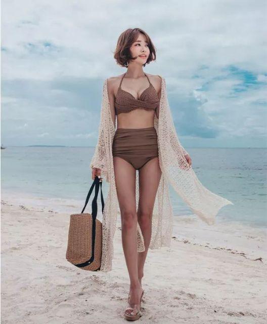 Đồ Bơi 2 Mảnh Lưng Cao Style Hàn Quốc B2