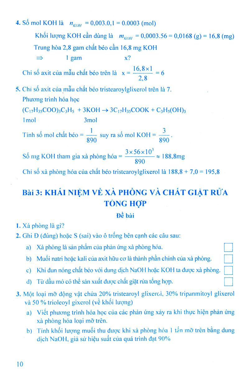 Giải Bài Tập Hóa Học Lớp 12 (Chương Trình Chuẩn)