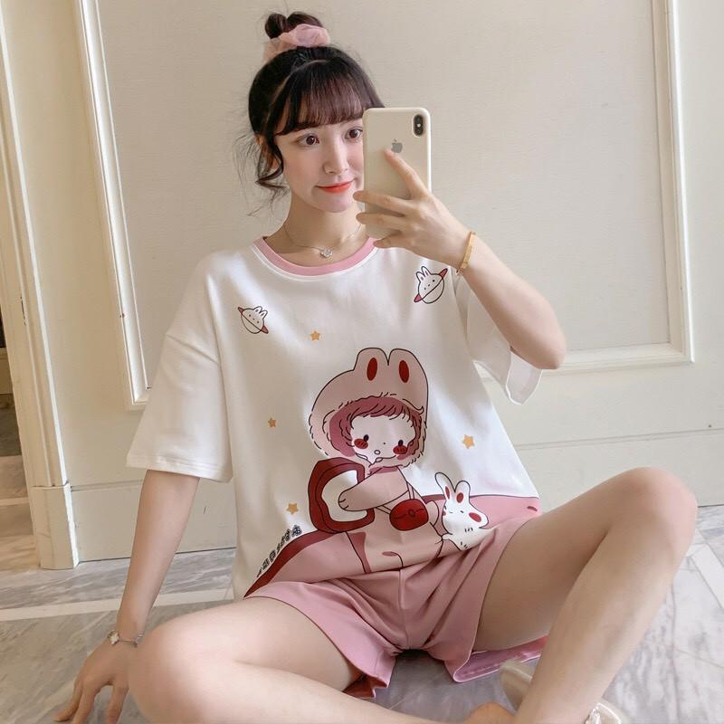 Bộ ngủ mặc nhà Mùa Hè quần đùi áo cộc cute dễ thương