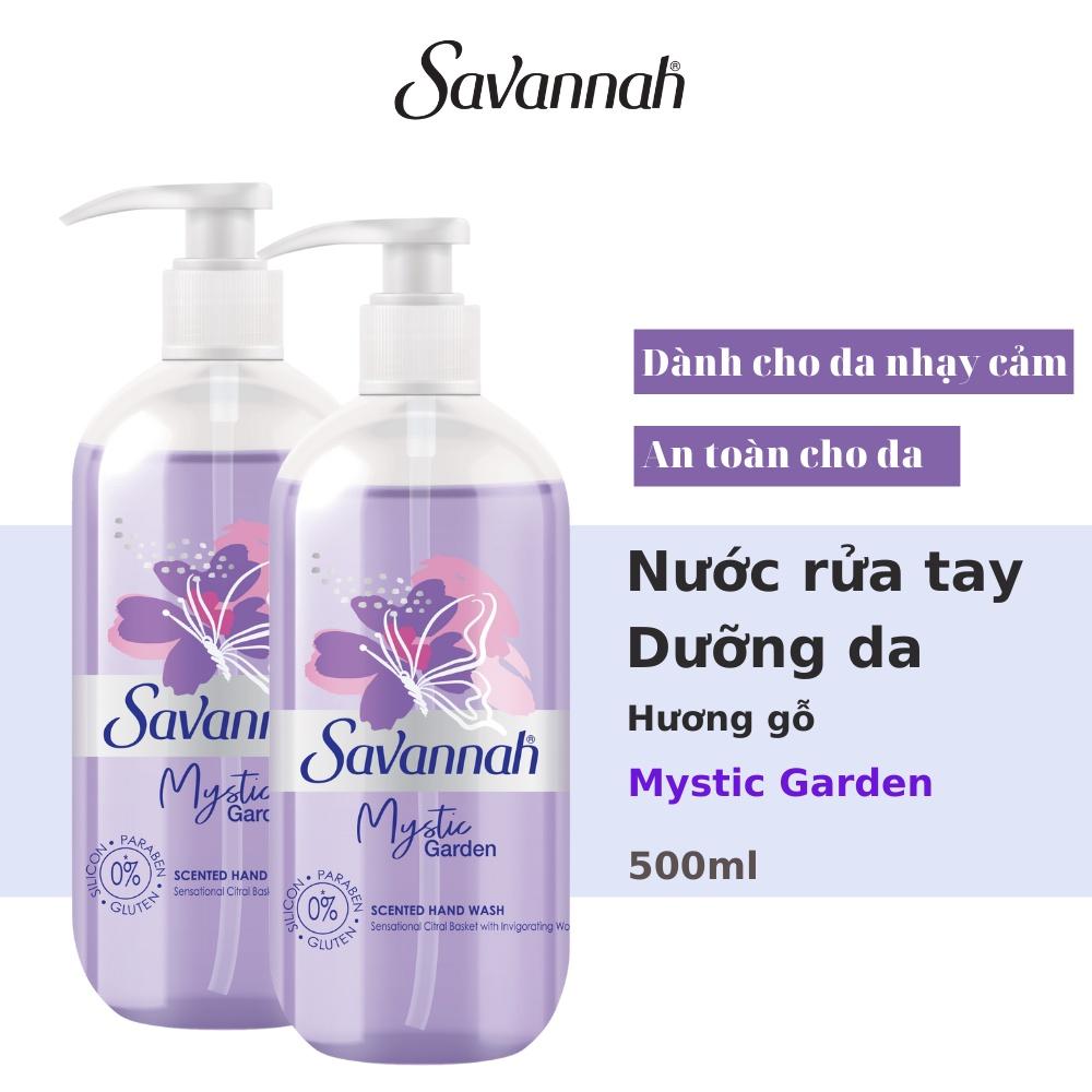 Combo 2 Nước rửa tay dưỡng da Savannah Moment Mystic Garden (Hương gỗ)