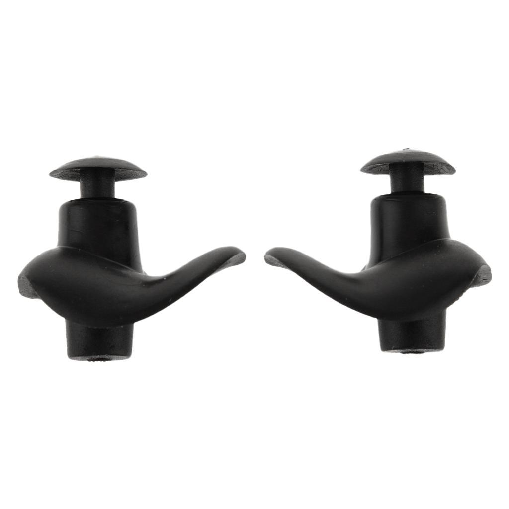 5- Swimming Ear Plug Silicone Ears  Hearing  with Case Black