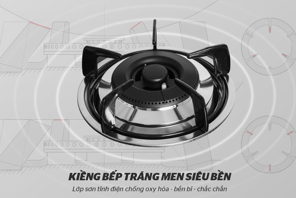 Bếp Gas Âm Đôi Mặt Kính Sunhouse - MMB6632 - Hàng chính hãng