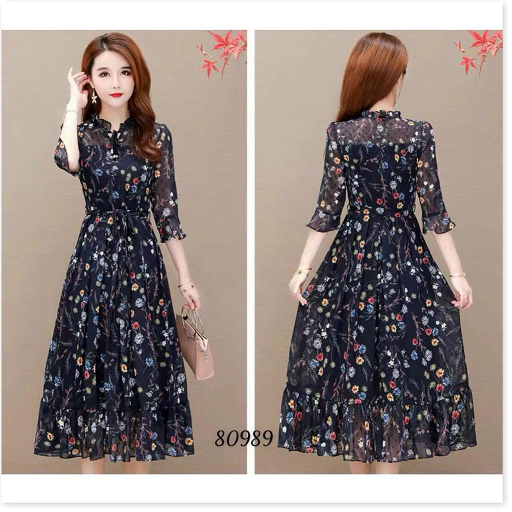 ĐẦM LỤA HOA NỮ CỰC HOT SANG TRỌNG CHO CÁC NÀNG HQ FASHION NEW