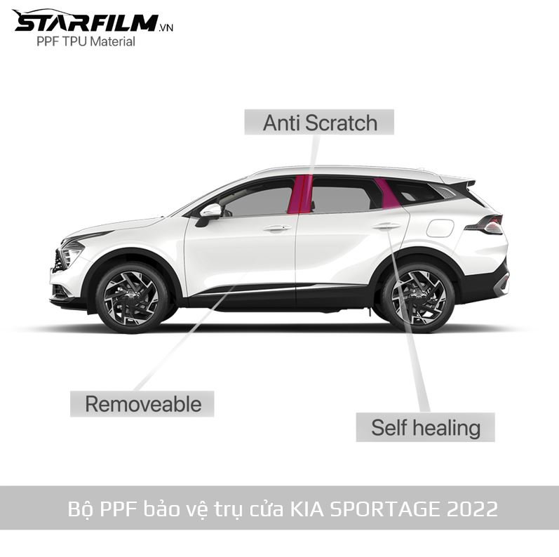 SPORTAGE 2022 PPF TPU Trụ bóng chống xước tự hồi phục STARFILM