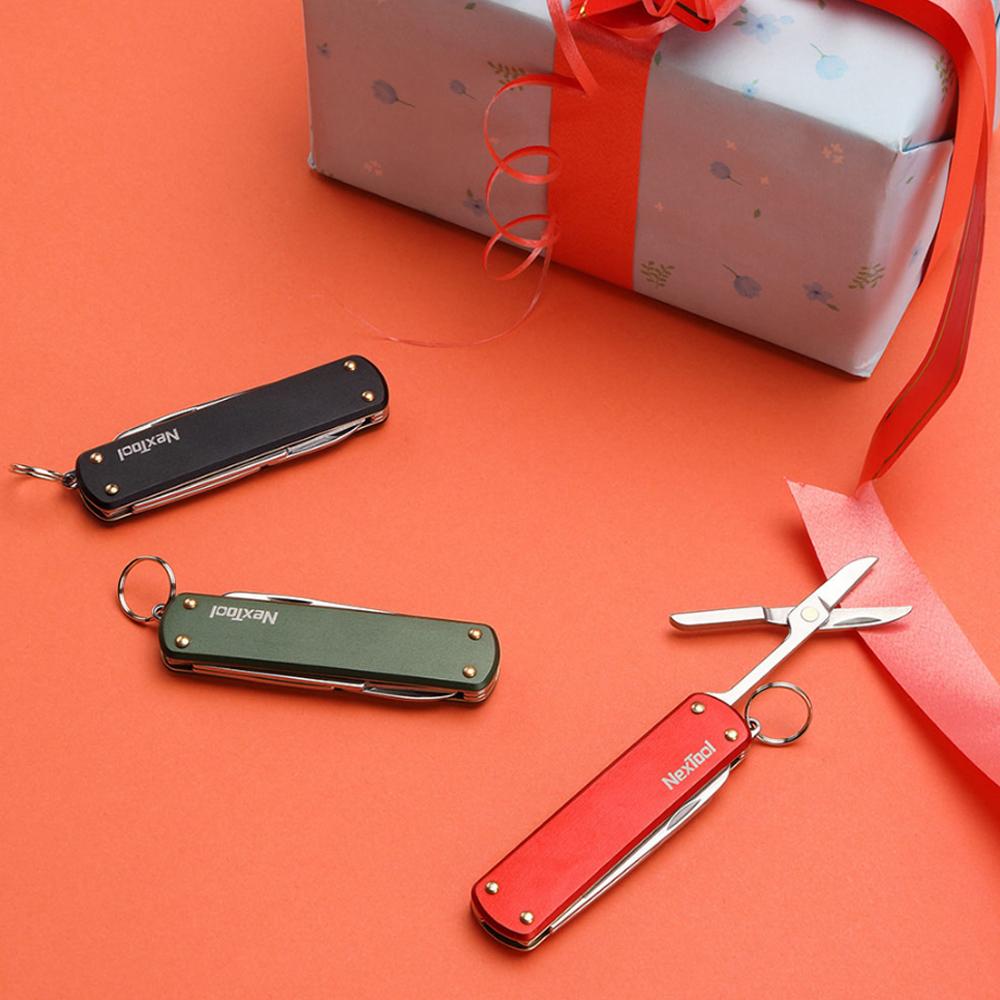 NEXTOOL 4-In-1 Multifunctional Tools Folding Blade Knife Scissors Screwdriver Nail File Outdoor Camping Hiking Cycling