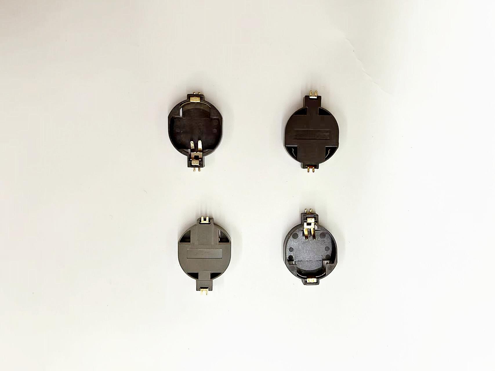 10 Chiếc 3V CR2032 CR2025 CR2016 Hộp Đựng Pin Đồng Xu Màu Đen Đồng Xu Tế Bào Nút Ổ Cắm Hộp Đựng Pin Nút Mạ Vàng Màu sắc: 10 Chiếc
