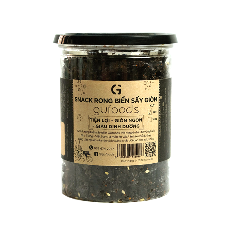 Snack rong biển sấy giòn GUfoods - Giòn ngon và giàu dinh dưỡng