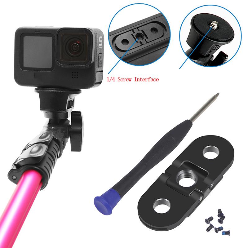 Các ngón tay gấp thay thế cho GoPro Hero11/10/9/8 Bộ điều hợp nam châm với cổng kết nối chân máy 1/4 để xử lý nhà ở Monopod