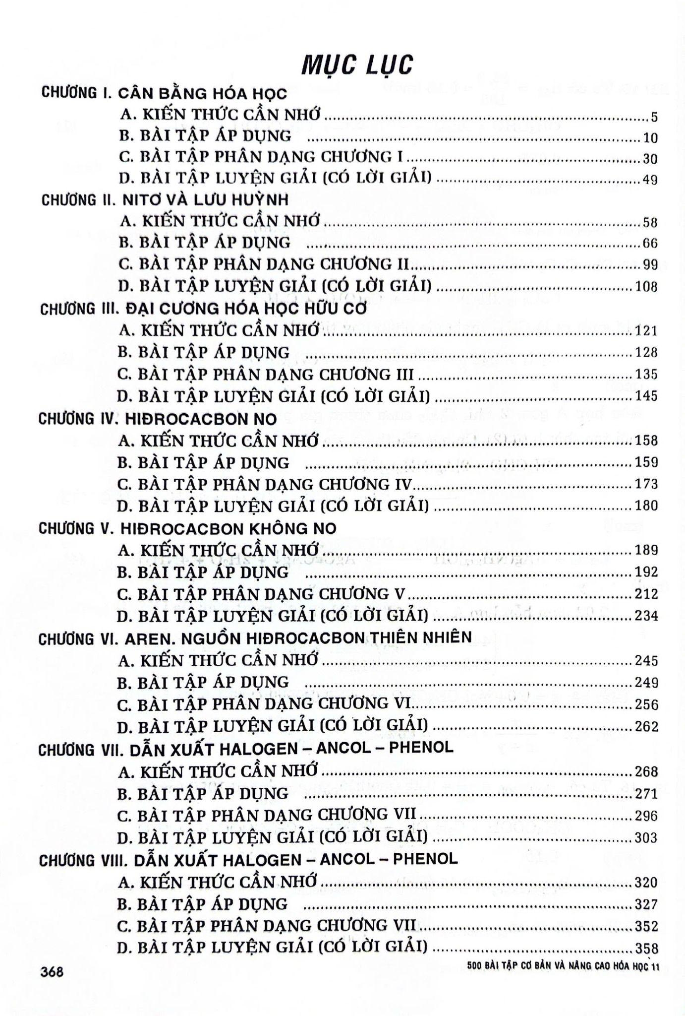 Sách - 500 Bài Tập Cơ Bản Và Nâng Cao Hóa học 11