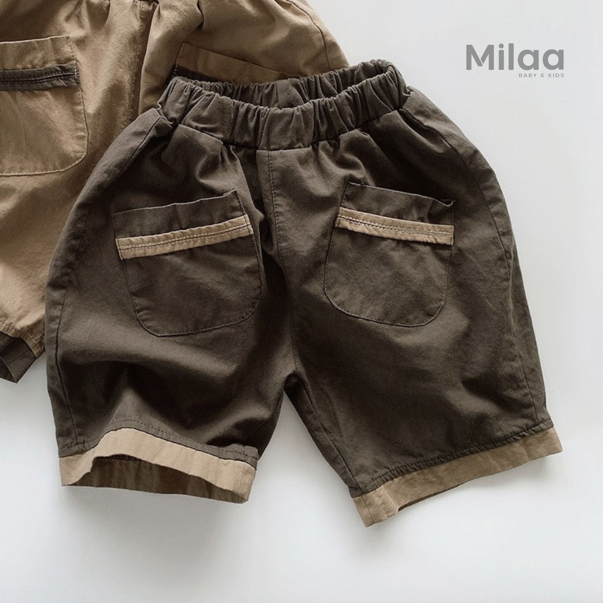 Quần Short Phối Màu Siêu Cá Tính Cho Bé MiLaa Kids QN0201