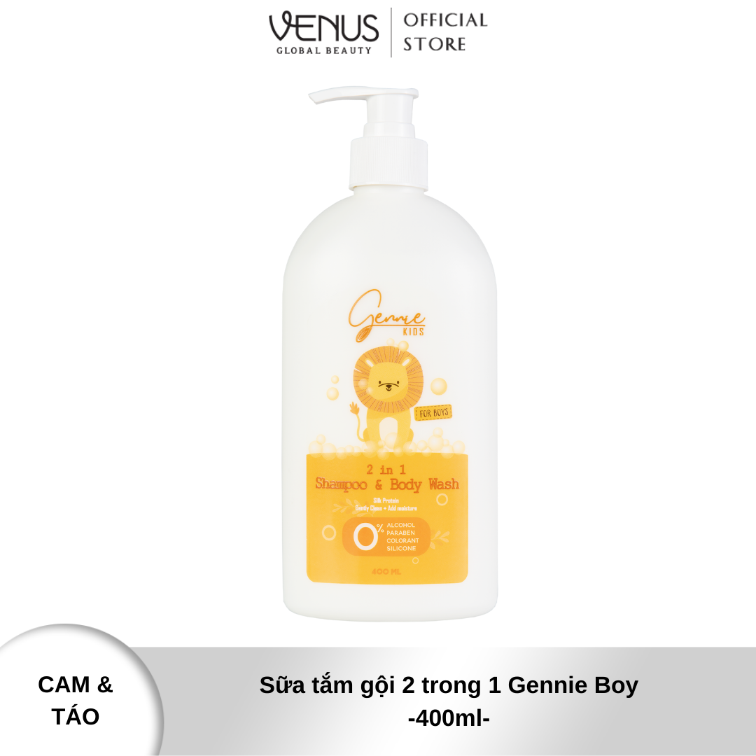 Sữa Tắm Gội 2in1 Gennie Kids Dành Cho Bé Trai 400ml Chính Hãng