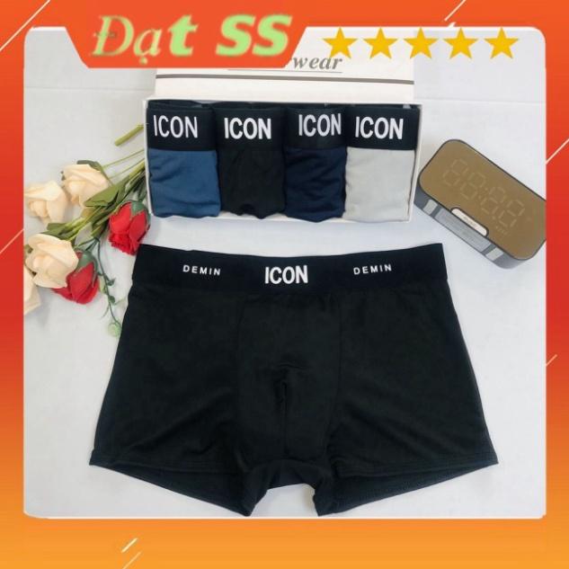 Quần Lót Nam Boxer Thun Lạnh ICON, Quần Sịp Nam thun lạnh ICON Demin Co dãn 4 chiều Loại 1