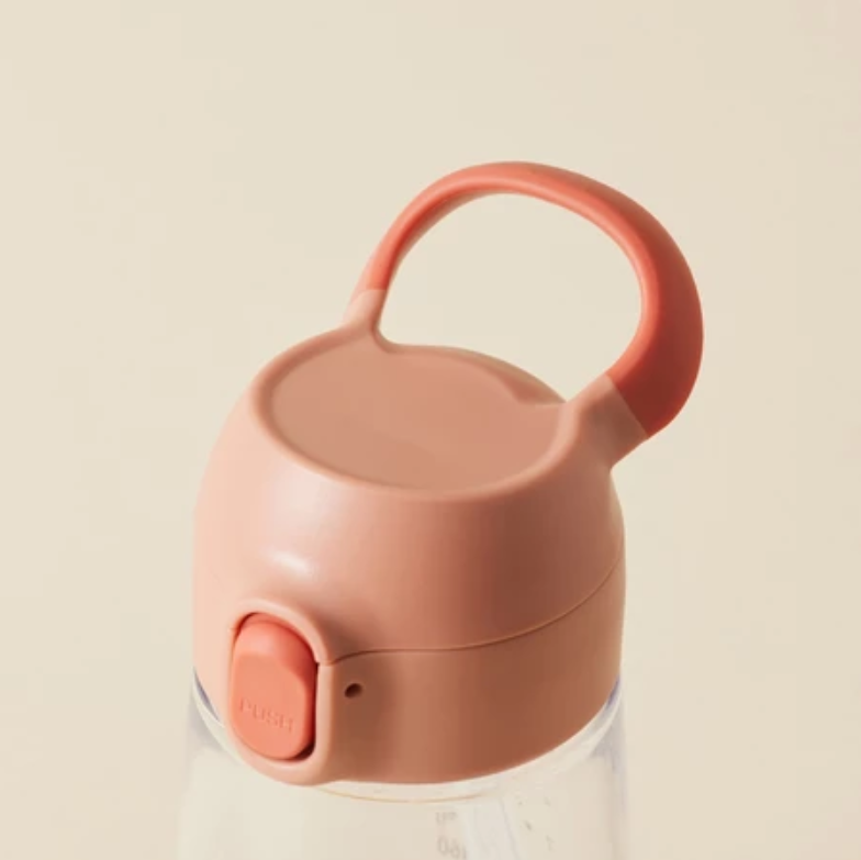 Bình nước nhựa LocknLock Little Luv Switch cap tritan straw cup HAP918 có ống hút dung tích 410ml - 2 Màu