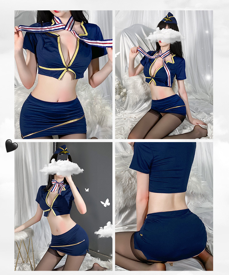 Váy ngủ Cosplay tiếp viên Police đồ ngủ sexy hâm nóng tình yêu