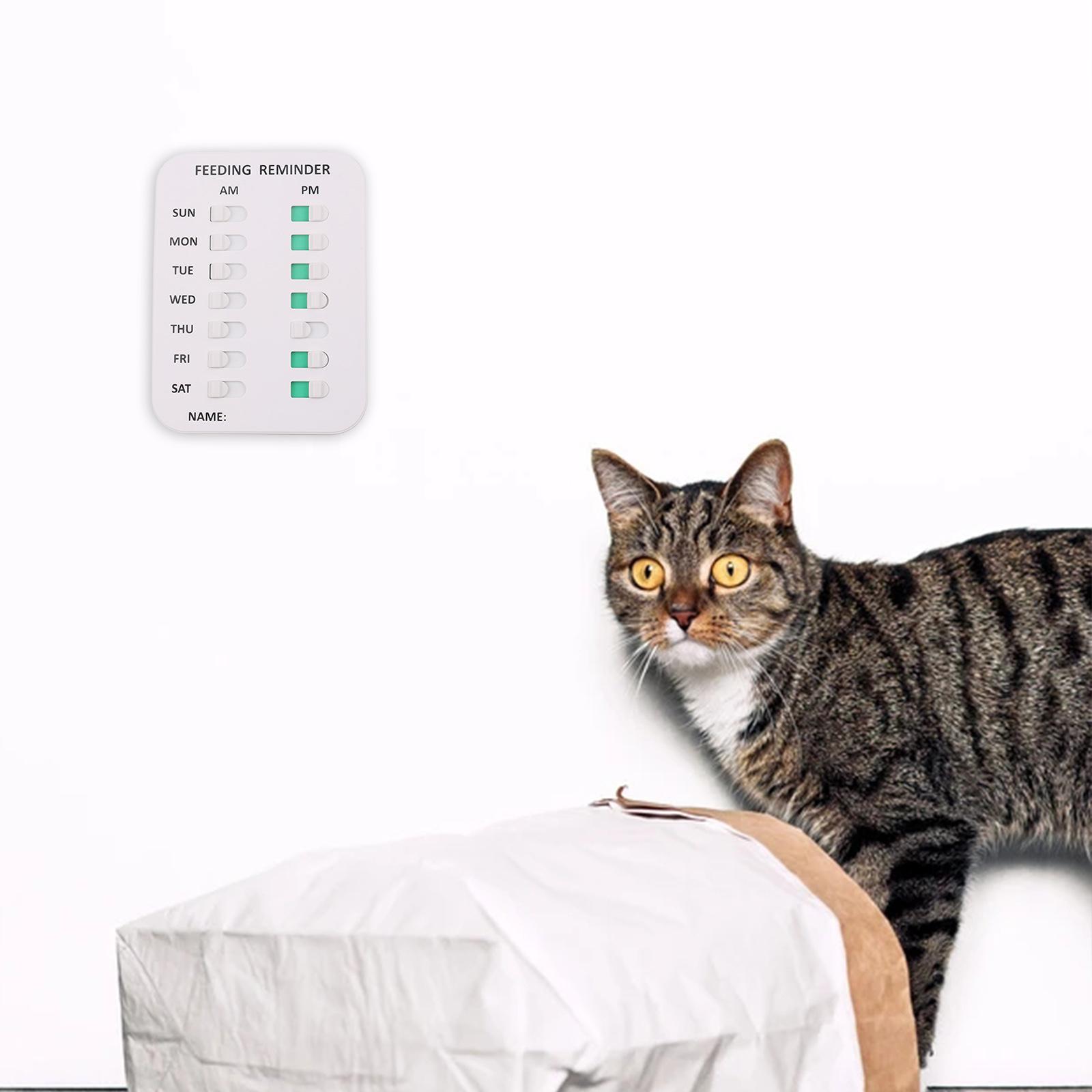 2-3pack Dog Pet Feeding Reminder Daily Indicat Home Prevent Overfeeding two rows