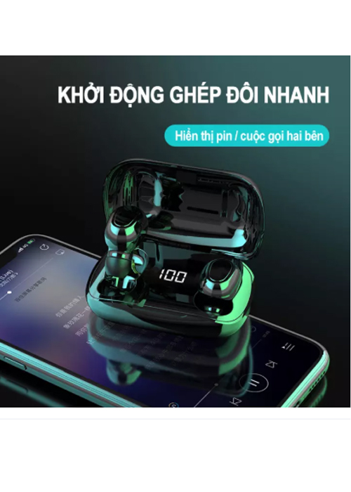 Tai nghe bluetooth TW5.0, tai nghe màn hình kỹ thuật số