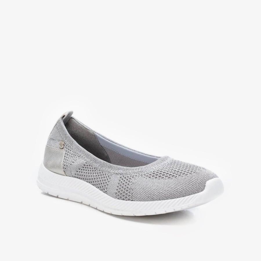 Giày Búp Bê Nữ XTI Silver Textile Ladies Shoes