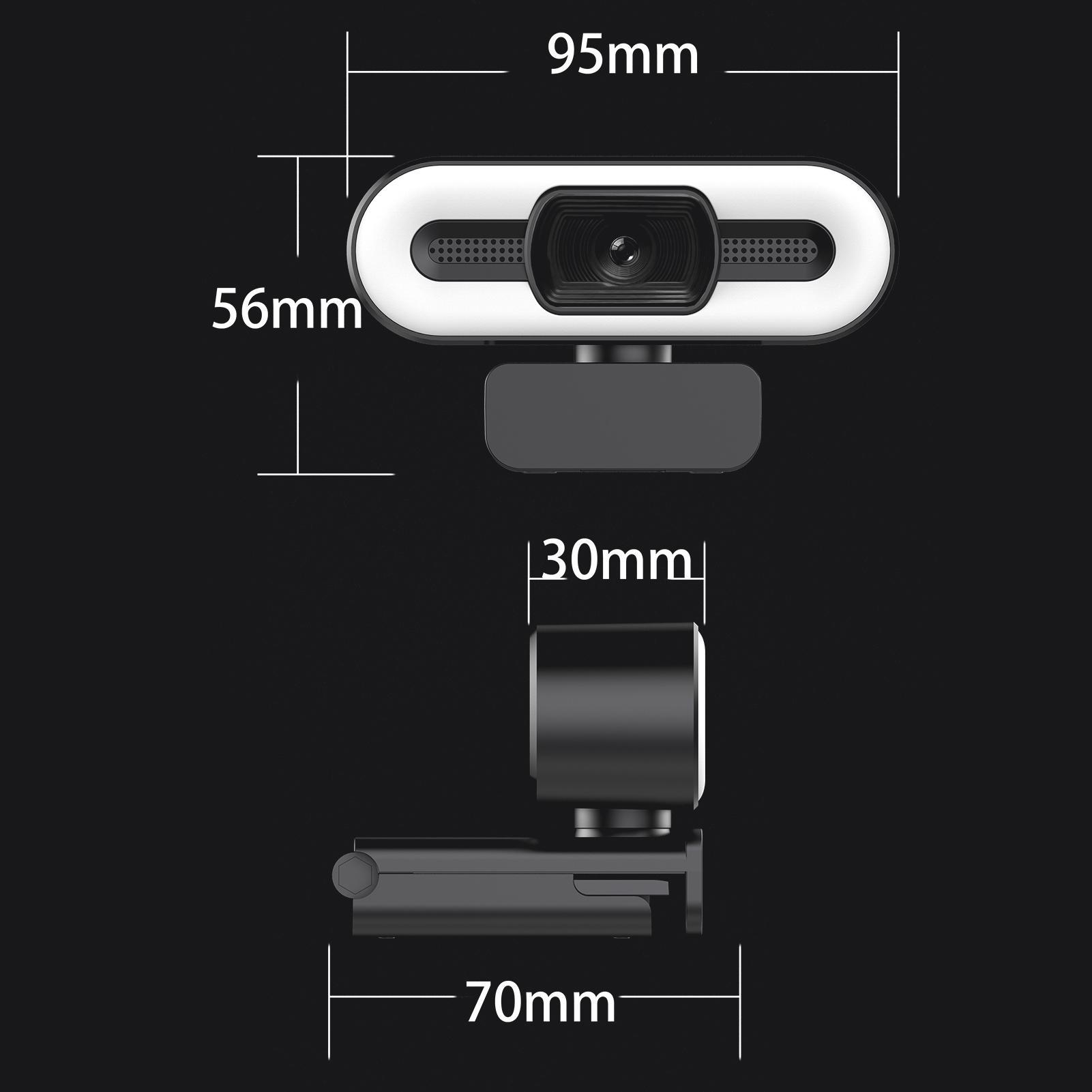Webcam USB với đèn chiếu sáng ho Hội nghị truyền hình trực tuyến cuộc gọi video trực tuyến