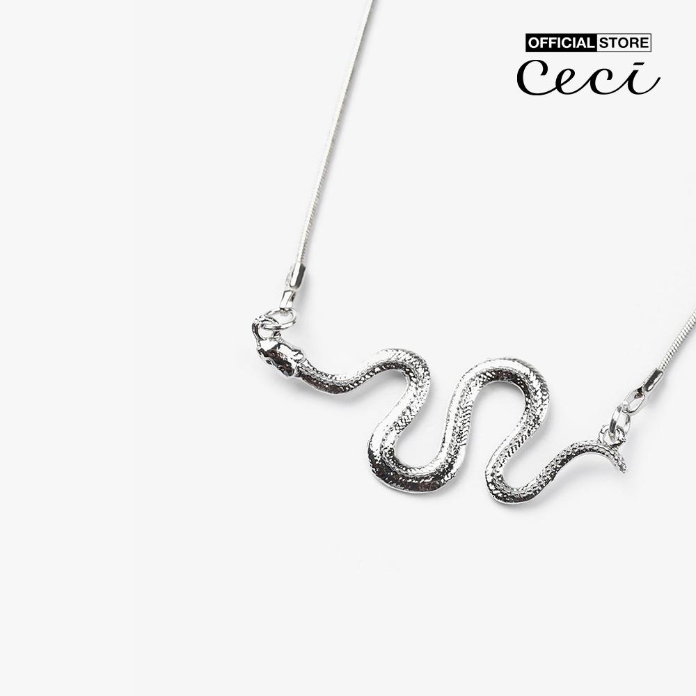 CECI - Dây chuyền nữ sợi mảnh phối mặt hình rắn độc đáo CC4-01000244