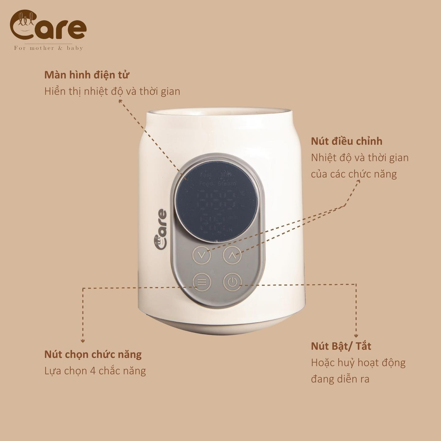 Máy hâm sữa đa năng Lilcare 4 in 1, hâm nóng và giữ ấm Pre-heat 24h hiệu quả, tiết kiệm điện năng tối đa - Hàng chính hãng