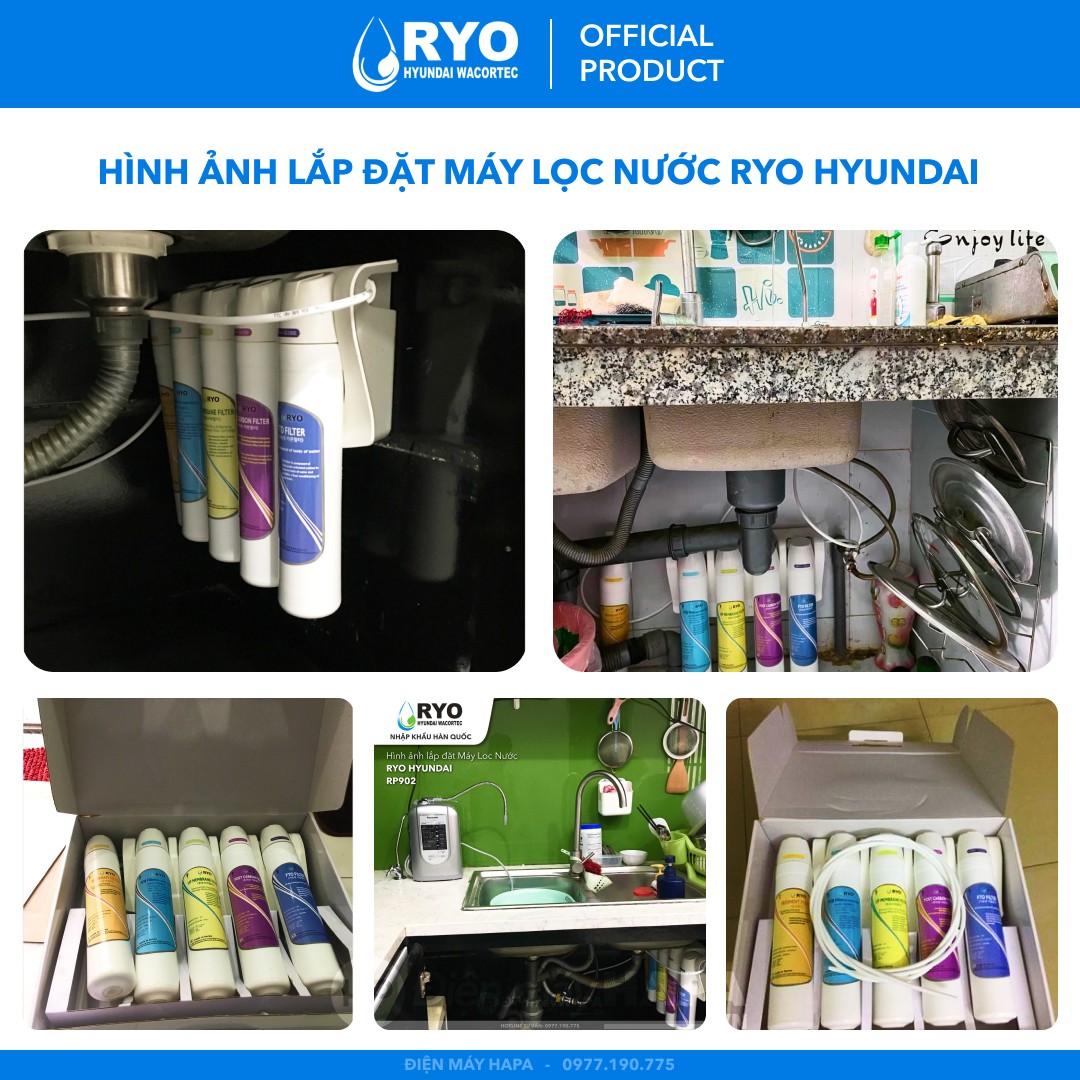 Máy Lọc Nước RYO Hyundai RP902 Chuẩn Nước Uống Trực Tiếp - Công Nghệ UF 5 Cấp Lọc, Nhập Khẩu Hàn Quốc - Hàng Chính Hãng