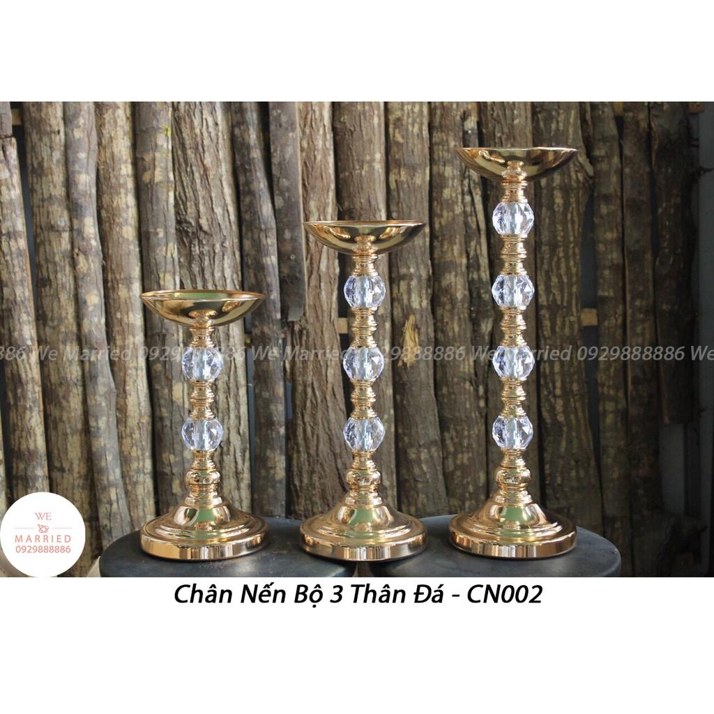 Chân Nến Bộ 3 Thân Đá