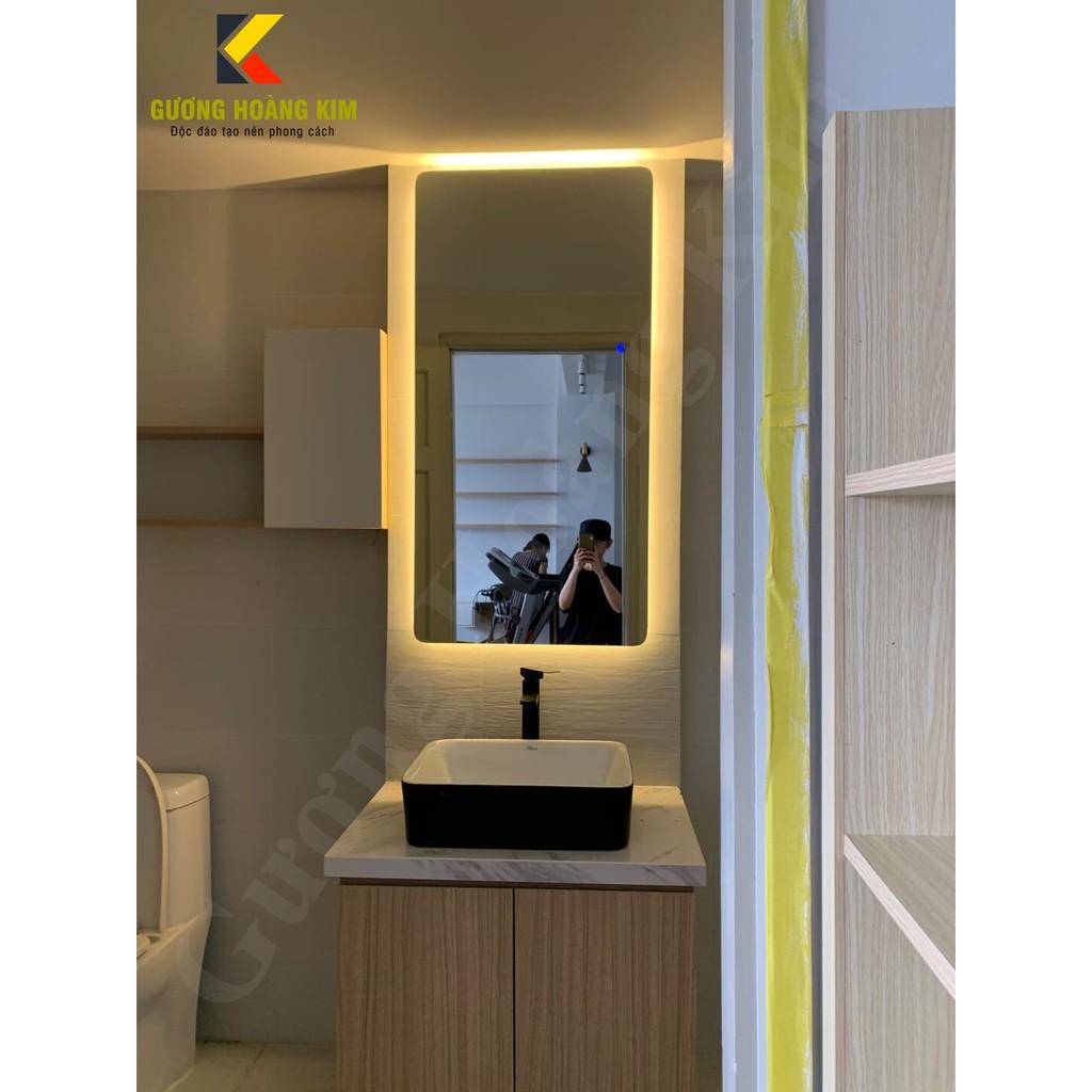 Gương toàn thân cảm ứng đèn led không viền treo tường giá rẻ kích thước 50X150cm , 60X160 cm -mirror mã HK-1010