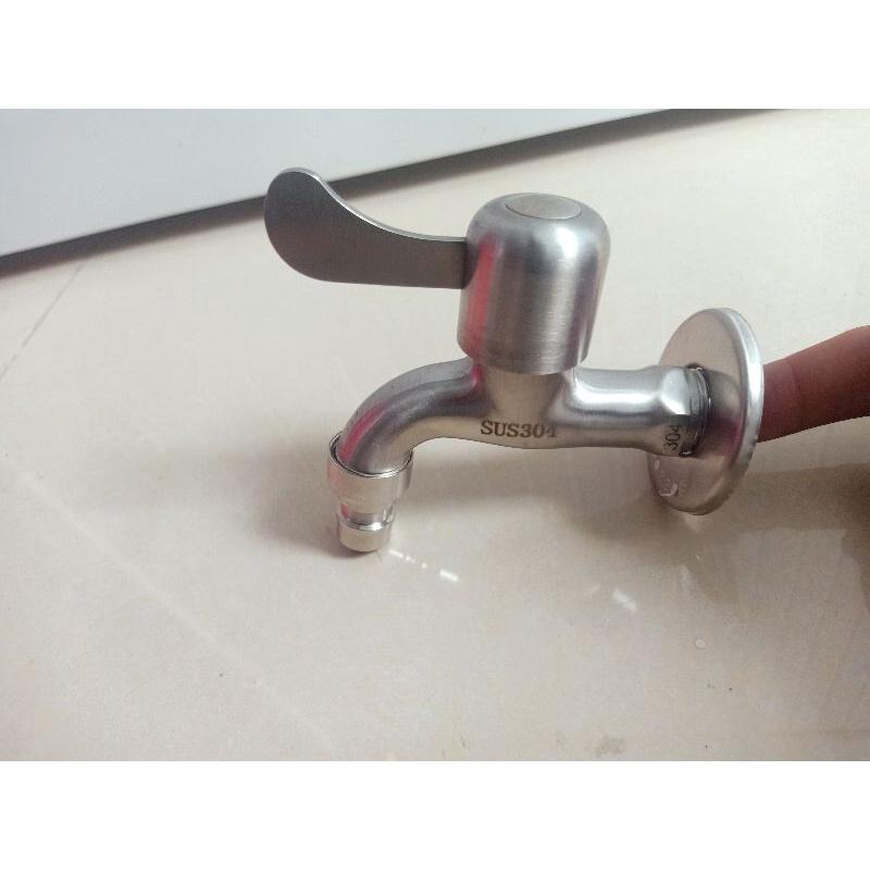 VÒI HỒ, VÒI MÁY GIẶT, VÒI XẢ XÔ INOX SUS 304 VH03