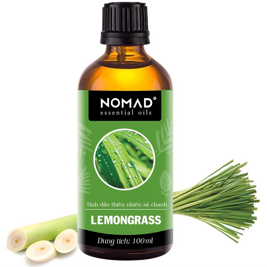 Tinh Dầu Thiên Nhiên Hương Sả Chanh Nomad Essential Oils Lemongrass 30ml