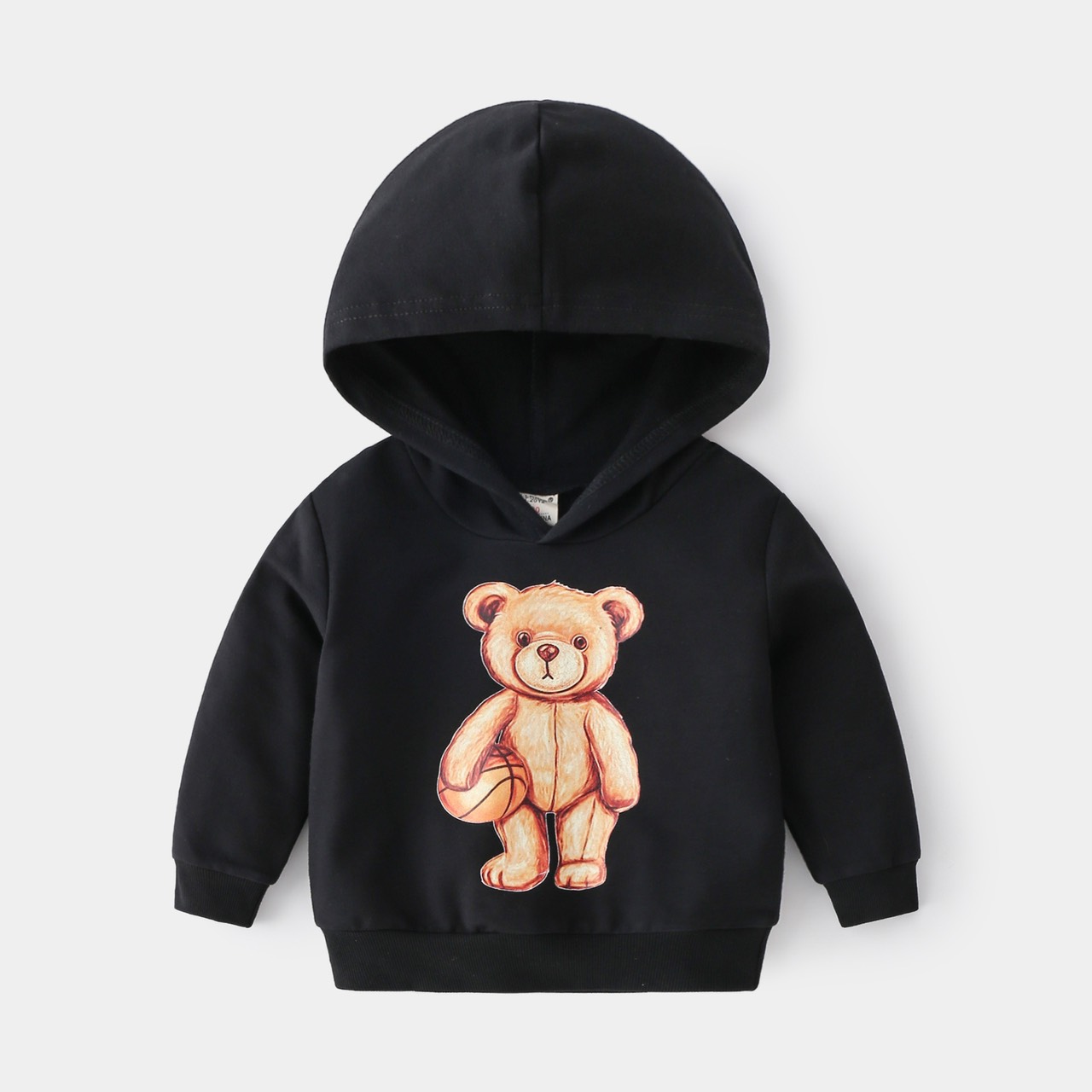 Áo nỉ cho bé trai 2-7 tuổi có mũ in hình Gấu chất liệu nỉ da cá cao cấp kiểu dáng áo hoodie