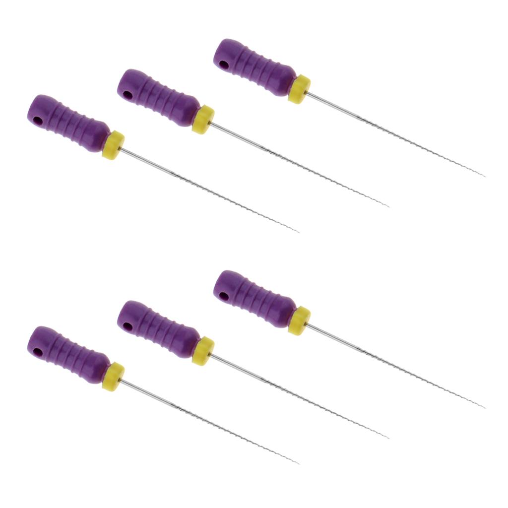 6pcs 25mm H-File  Endodontic NiTi Rotary Root Canal Files Tips