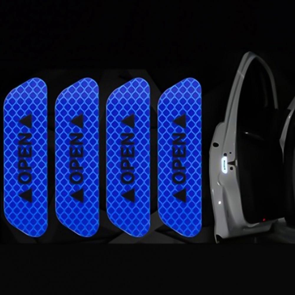 Bộ 4 Miếng Dán Cửa Xe Hơi In Chữ Cảnh Báo An Toàn