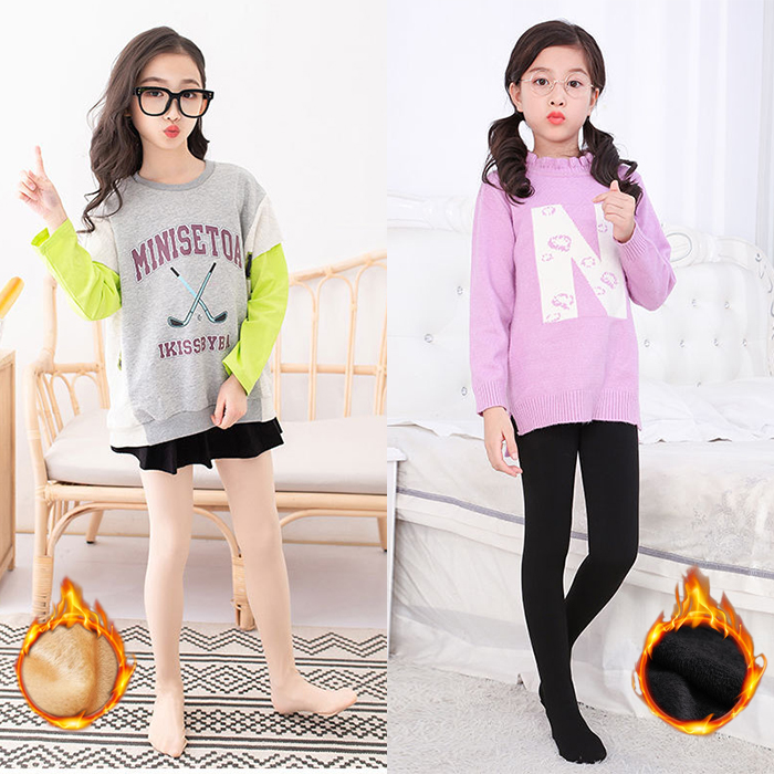 QUẦN GIỮ NHIỆT BÉ GÁI [3 - 12 tuổi], Quần tất lót nỉ trẻ em co giãn tốt Dễ mặc, ôm vừa vặn