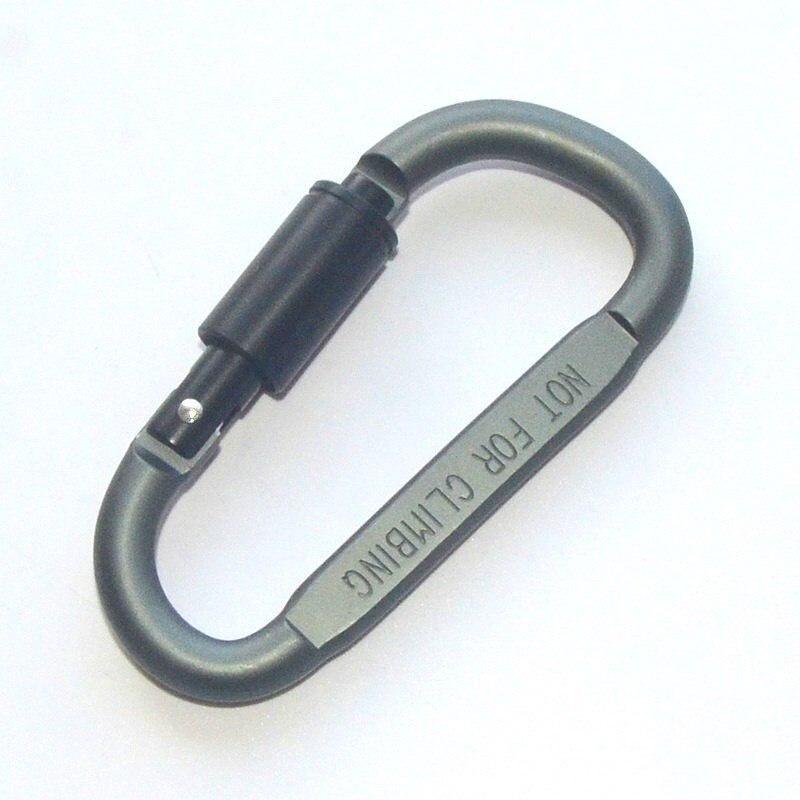D ring Chain Carabiner Outdoor Quickdraw Snap Key survive Hike Clasp screw Hook Buckle Aluminum Clip Hang lock Camp keychain