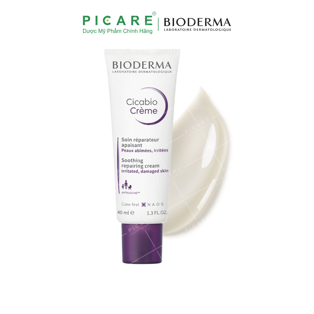 Bộ Sản Phẩm Làm Sạch Và Phục Hồi Da Tổn Thương Bioderma Cicabio 40ml và Nước Tẩy Trang Bioderma Sensibio H20 100ml