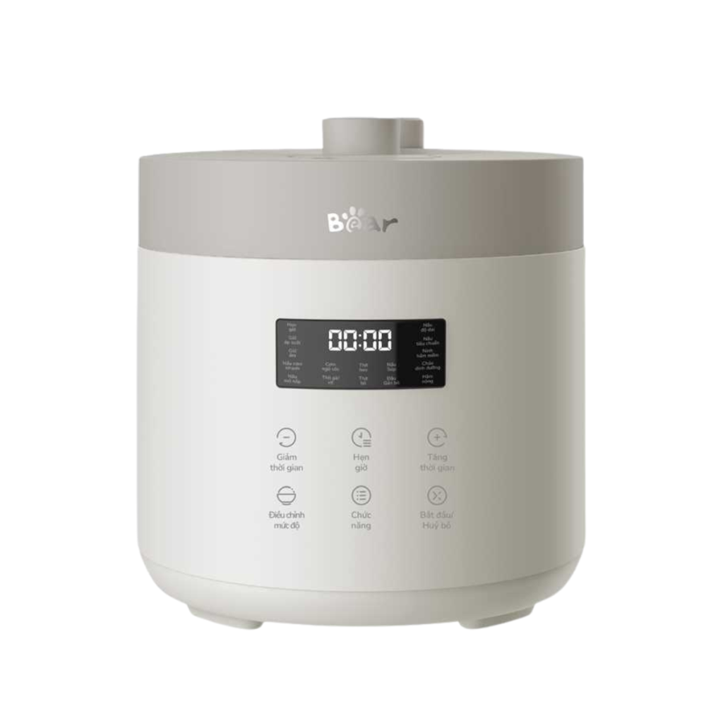 Nồi Áp Suất Đa Năng 2.5L Bear YLB-A25F1 (PC-4H25R),Bản tiếng Việt, Hẹn giờ 24 tiếng - Hàng Chính Hãng