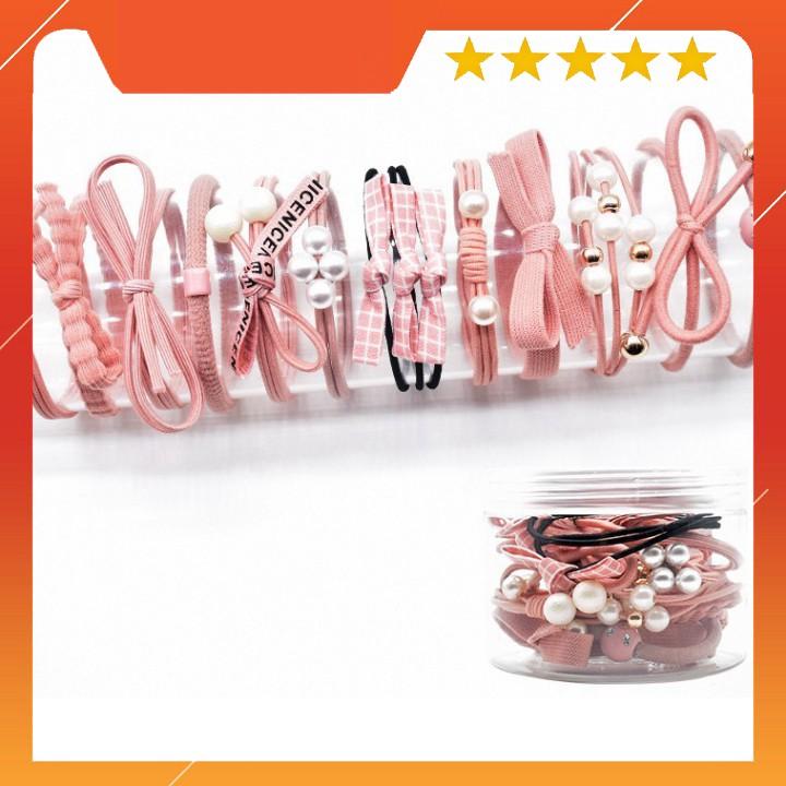 Dây dây thun cột tóc đơn giản phong cách Hàn Quốc