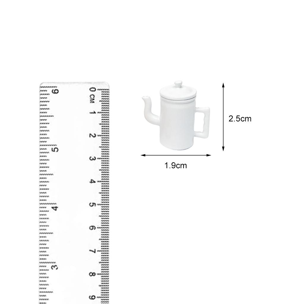 1/12 Doll House Miniature Alloy Kettle Pot Baby Doll Kitchen Bedroom Accs
