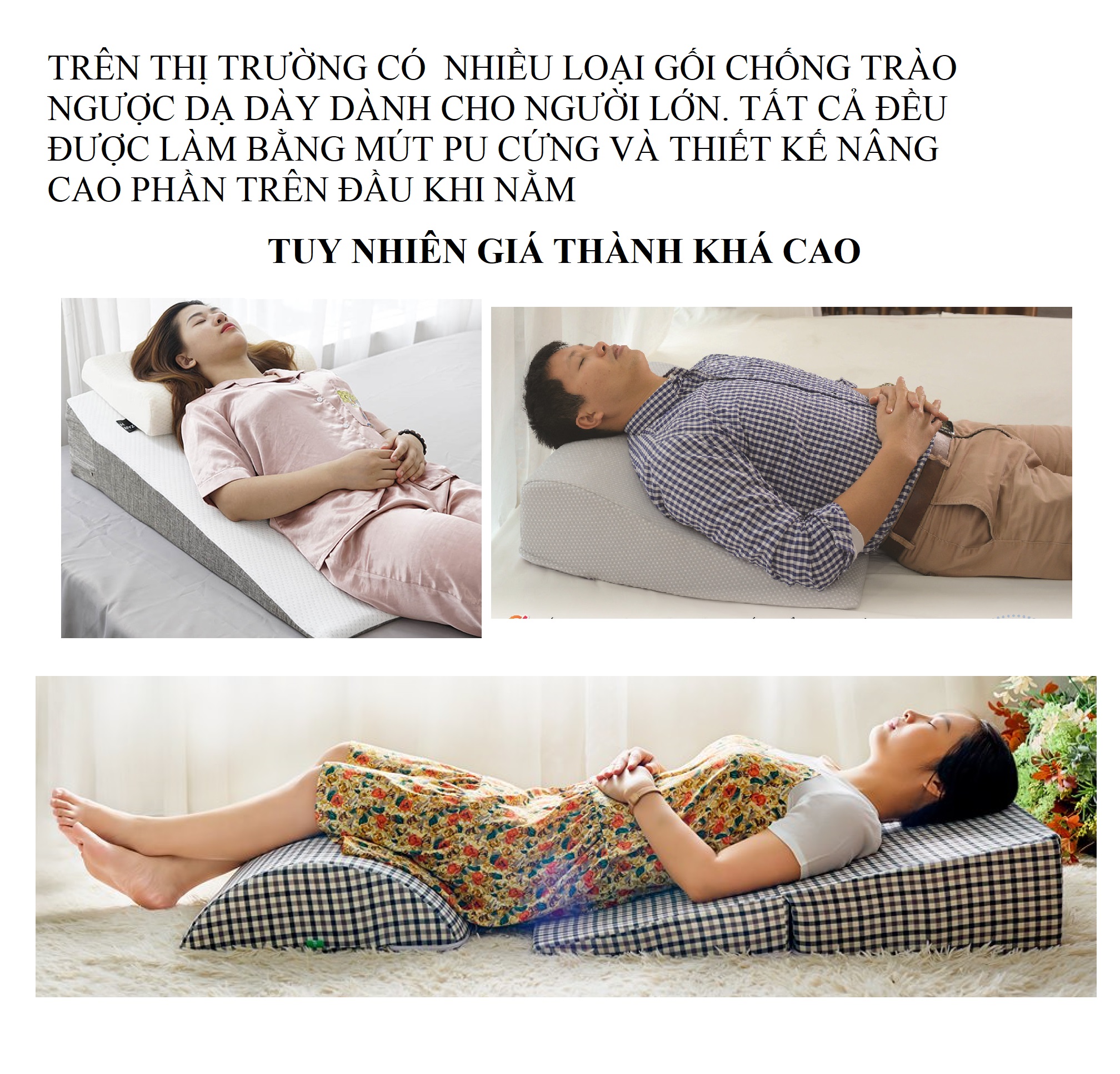 Gối chống trào ngược dạ dày dành cho người lớn (Mã BL14 ) - kích thước 65 x 60 x 14 cm - Phiên bản tiết kiệm giá rẻ