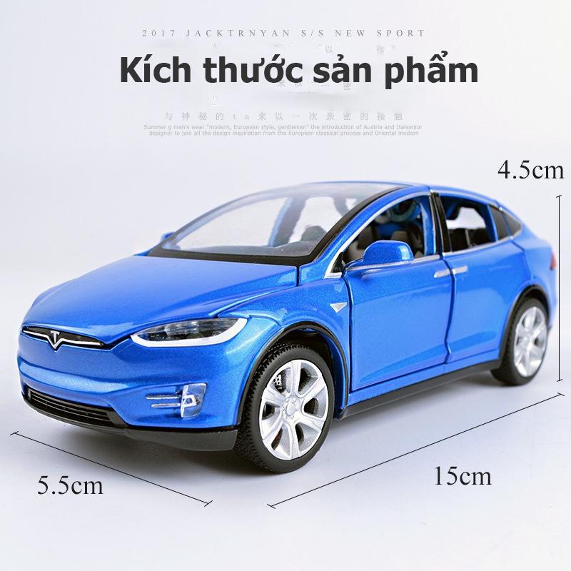 Đồ chơi mô hình xe TESLA chất liệu hợp kim có nhạc đèn mở được tất cả cánh cửa tỷ lệ 1:32