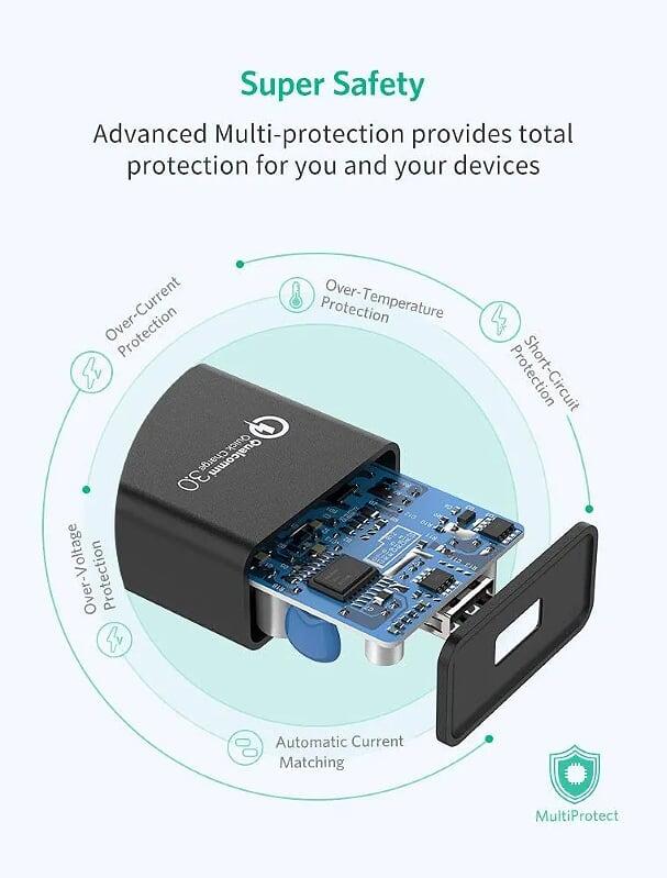 Ugreen UG20904CD122TK 18W qc3.0 sạc nhanh USB Quick Charge 3.0 màu đen - HÀNG CHÍNH HÃNG