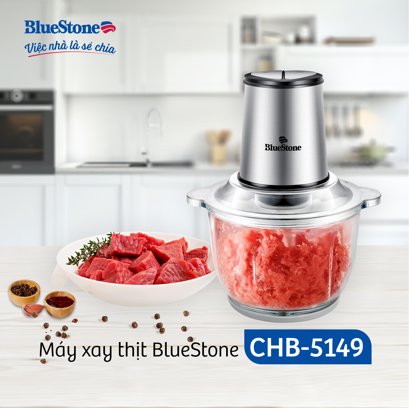 Máy xay thịt Bluestone CHB-5149 (300W) - Hàng chính hãng