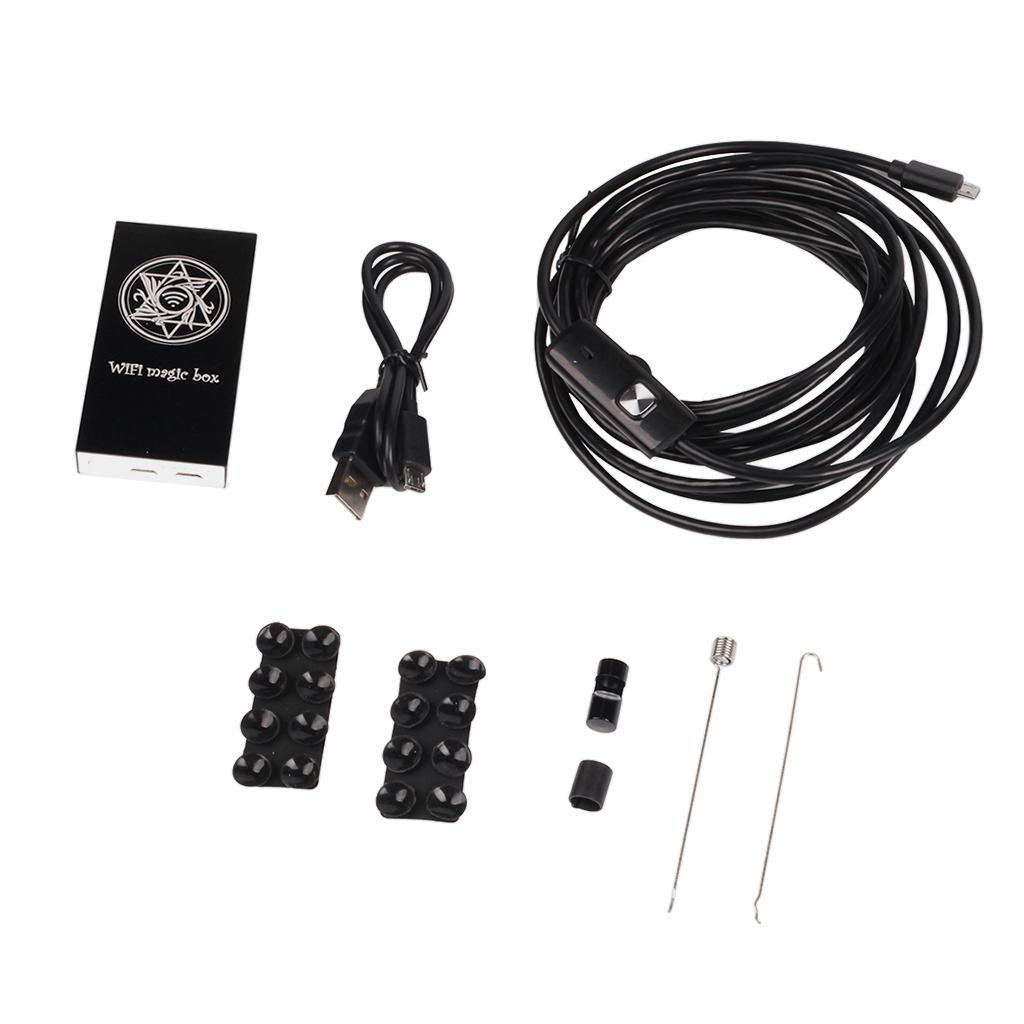 F100 8mm Wifi Waterproof Borescope Inspection Camera Adjustable LED Light for Android IOS Computer Tablet PC Phone