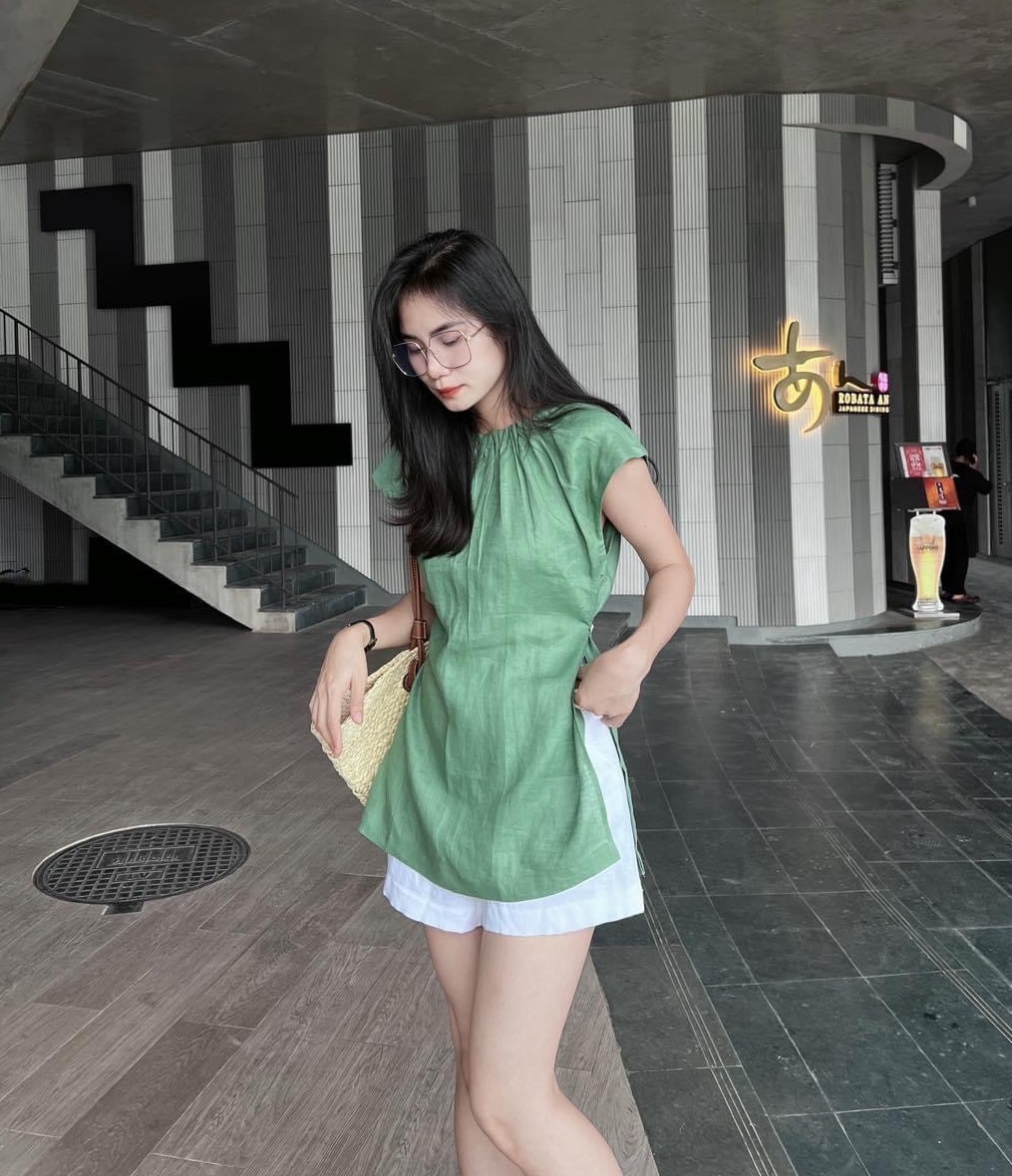 ĐẦM SET ÁO XANH MINT PASTEL + QUẦN NGẮN LƯNG CAO GIẢ VÁY CHỮ A SHORT ĐI TIỆC ĐI CHƠI NOEL DẠO PHỐ GIÁNG SINH ĐI BIỂN