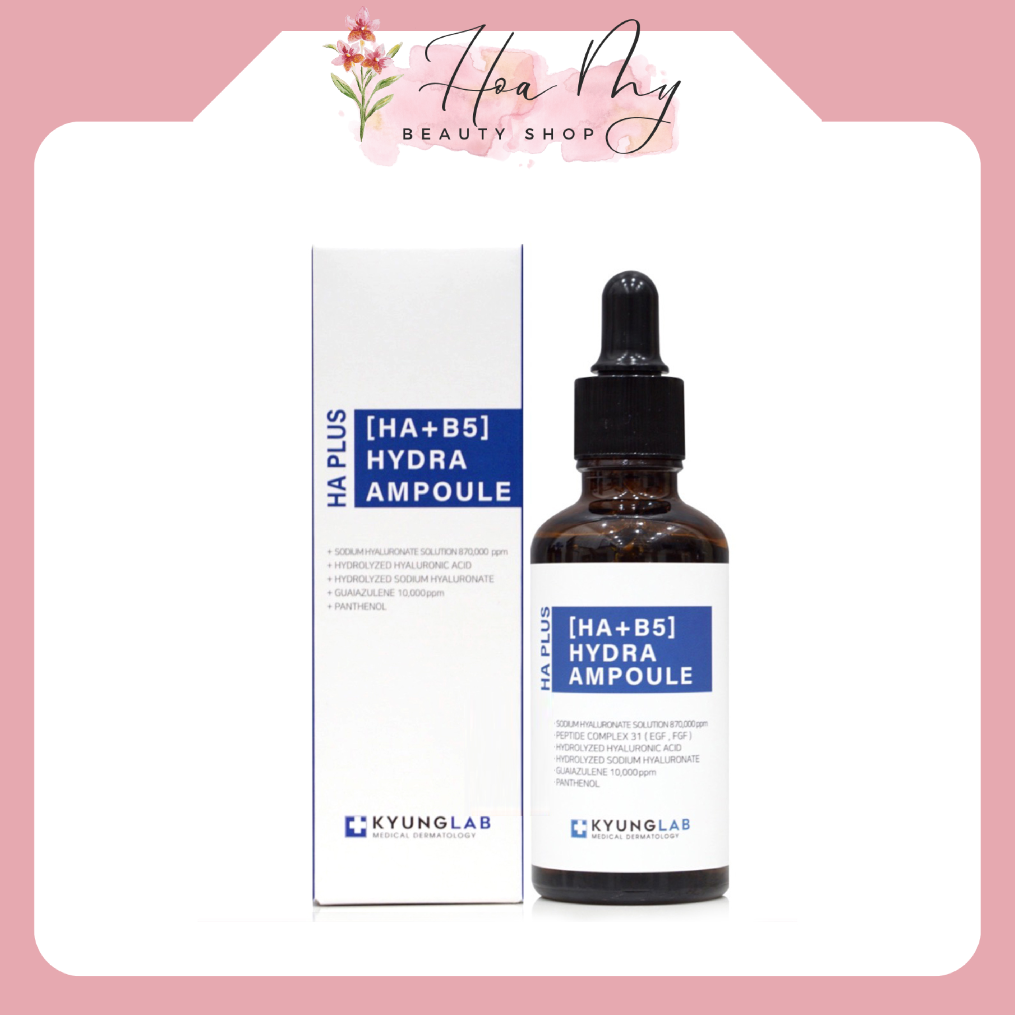 Tinh chất serum dưỡng da căng bóng da KYUNG LAB HA PLUS HA + B5 HYDRA AMPOULE 50ml chính hãng