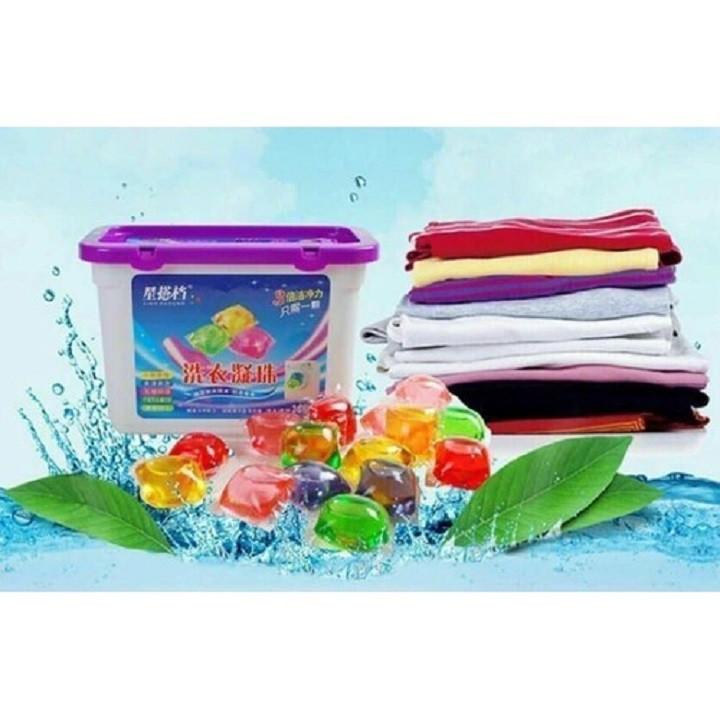 Hộp 30 viên giặt xả quần áo 3in1