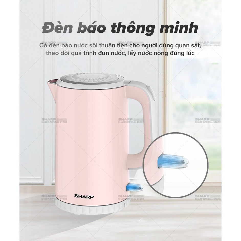 Bình đun siêu tốc Sharp EJK-17EVPS-PK-Hàng Chính Hãng